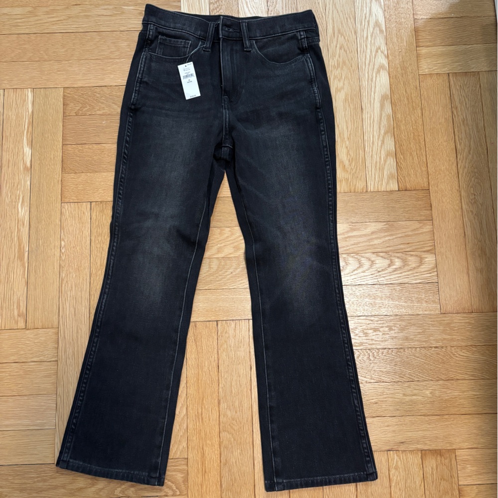 Banana Republic Women's Petite Bootcut Flare Black Jeans
